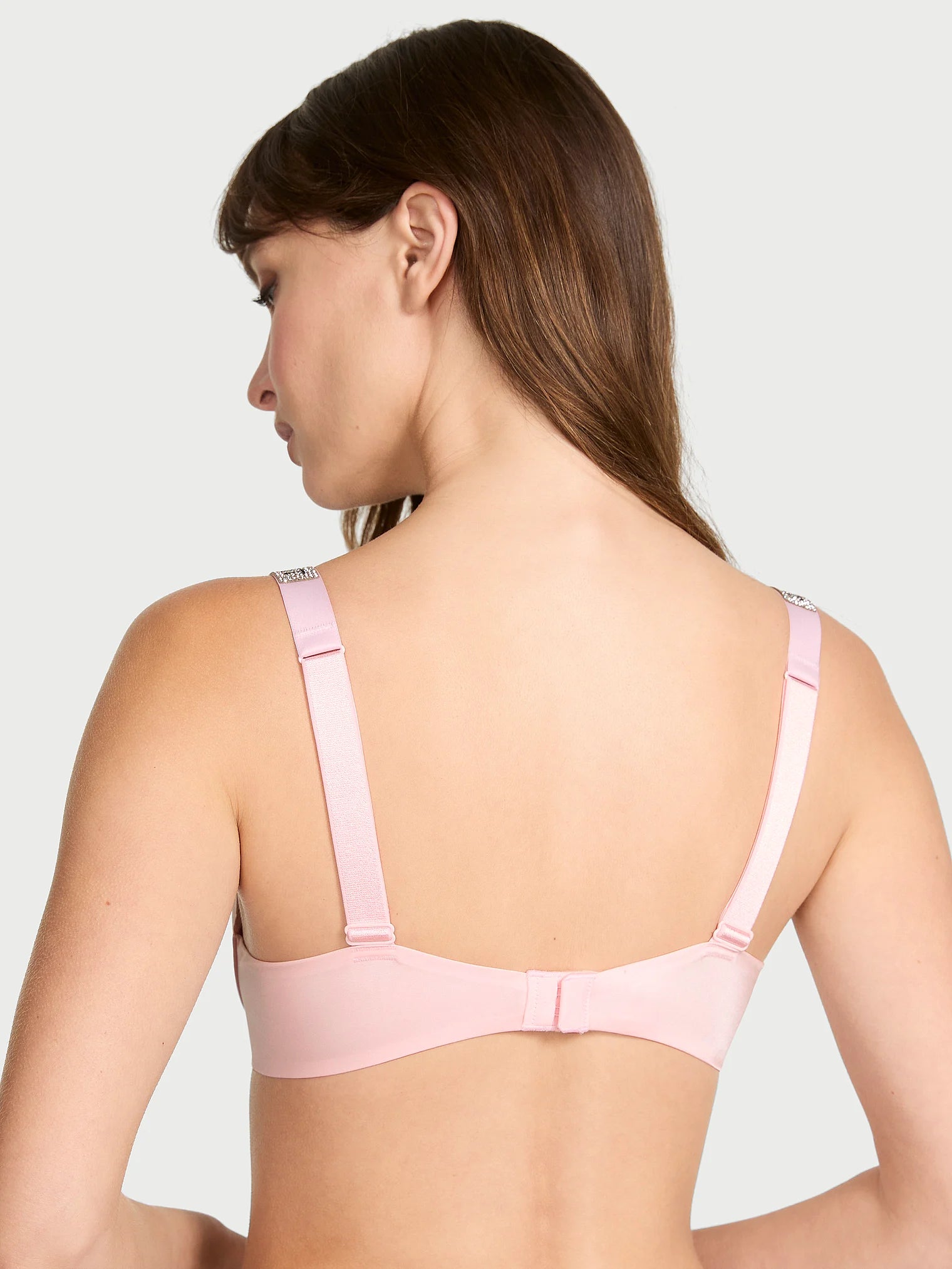 Logo Shine Strap Lightly Lined Low-Cut Demi Bra Set